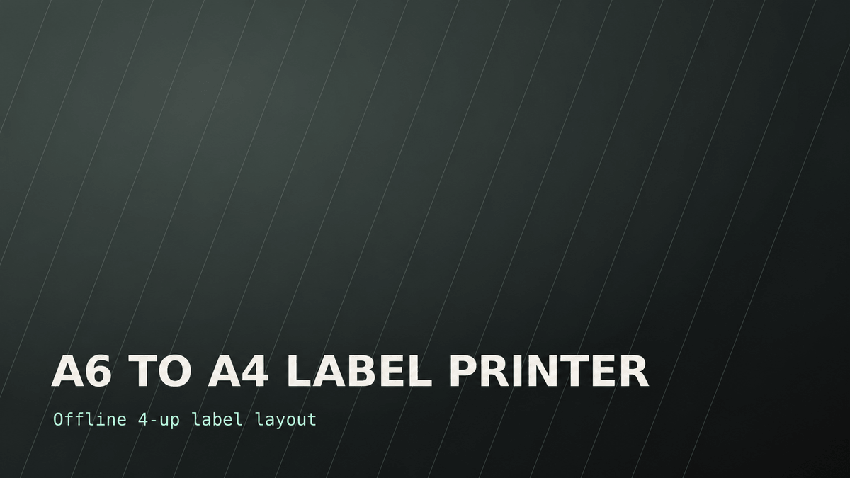 A6 → A4 Label Printer